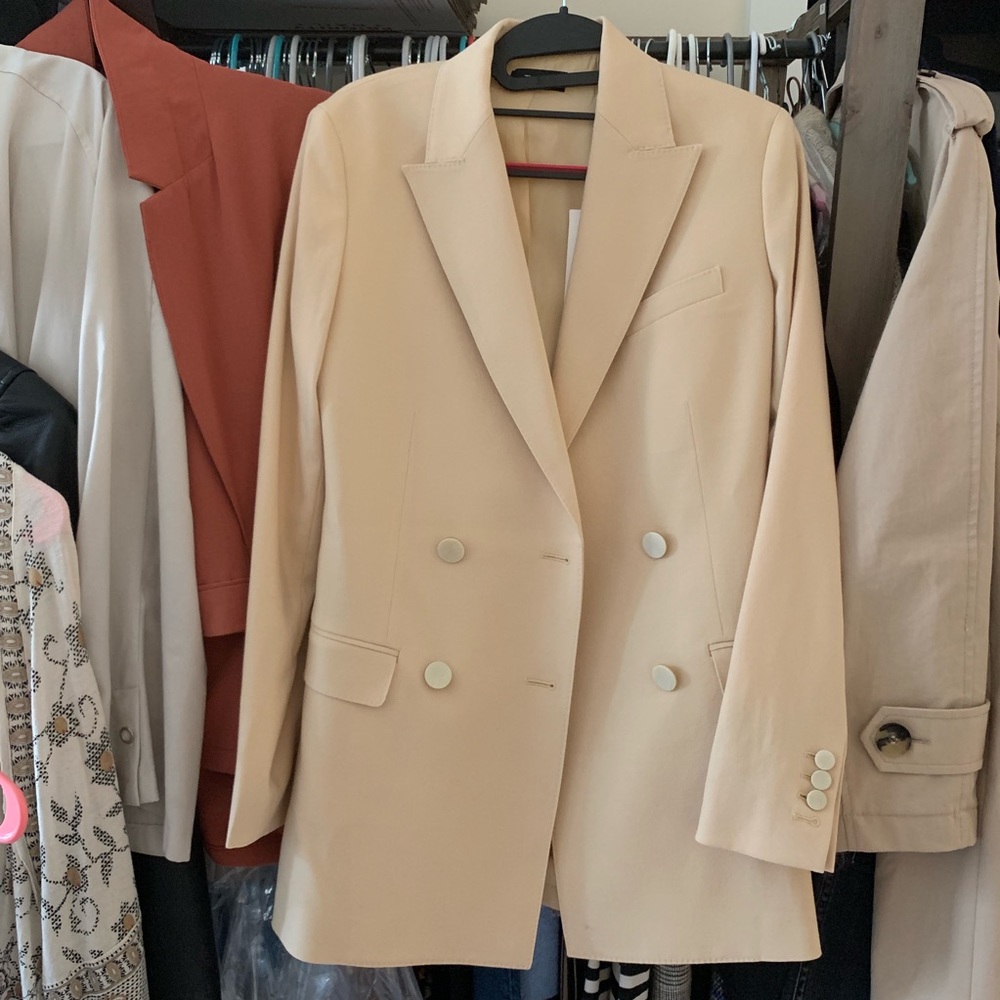 THEORY Double-breasted wool-blend canvas blazer 00 - Picture 6 of 8